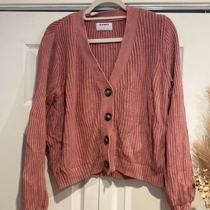 Light pink slightly cropped cardigan